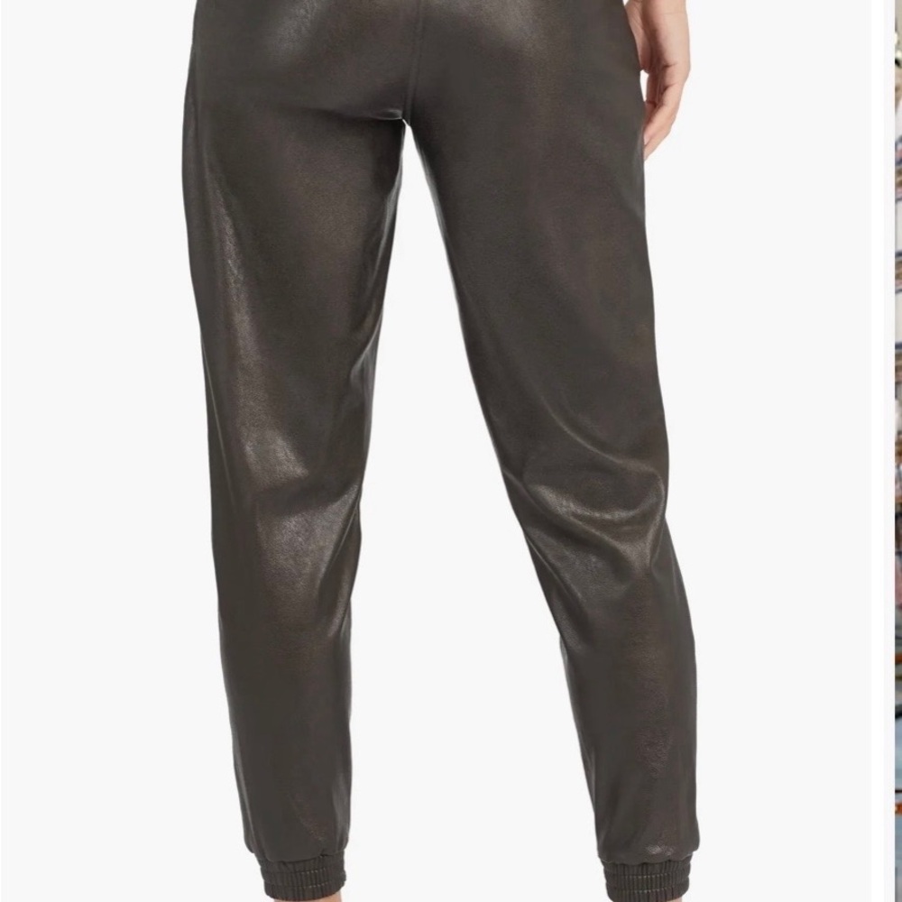 Spanx Faux Leather Jogger Pants in Black size XS - Picture 2 of 6